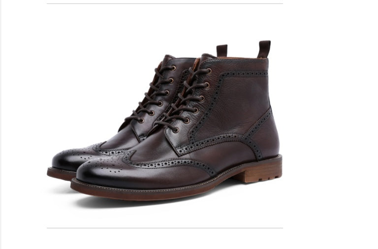 British Style Leather Boots for Men.  (Ankle High)