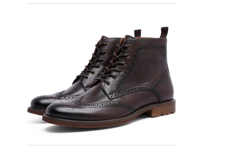 British Style Leather Boots for Men.  (Ankle High)