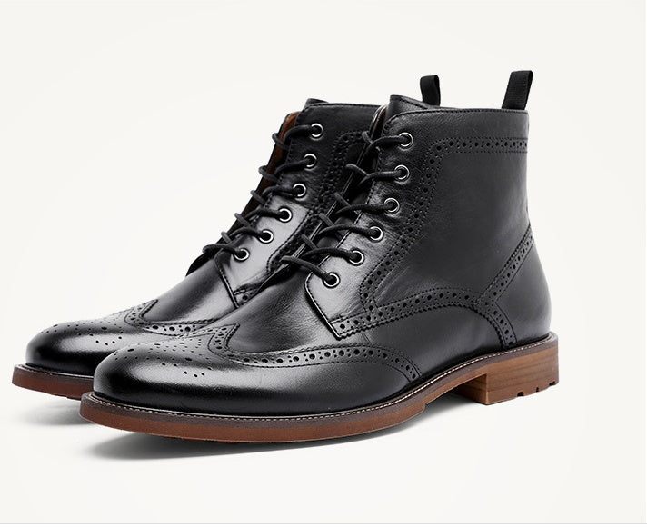 British Style Leather Boots for Men.  (Ankle High)