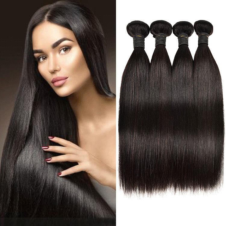Real Hair Weaves, Natural Straight hair Weaves,Can be dyed & Ironed, medium & long, Smooth Hair Weaves
