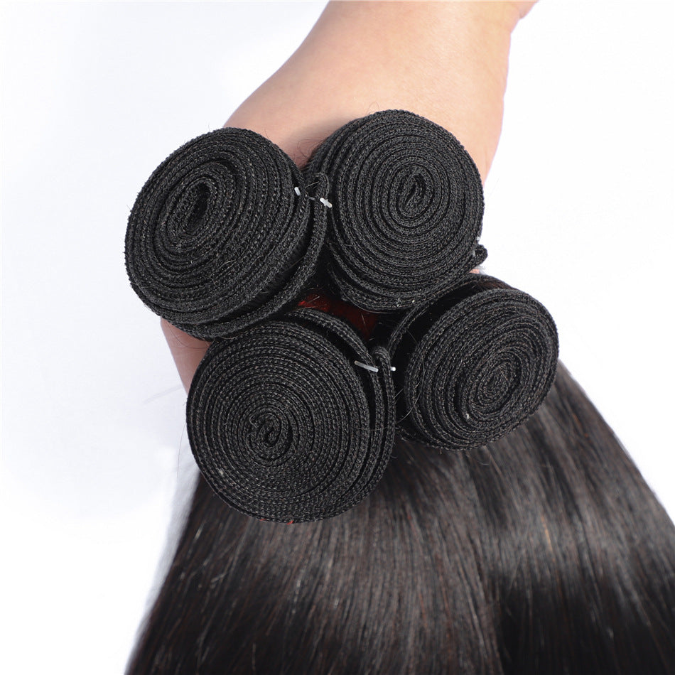 Real Hair Weaves, Natural Straight hair Weaves,Can be dyed & Ironed, medium & long, Smooth Hair Weaves