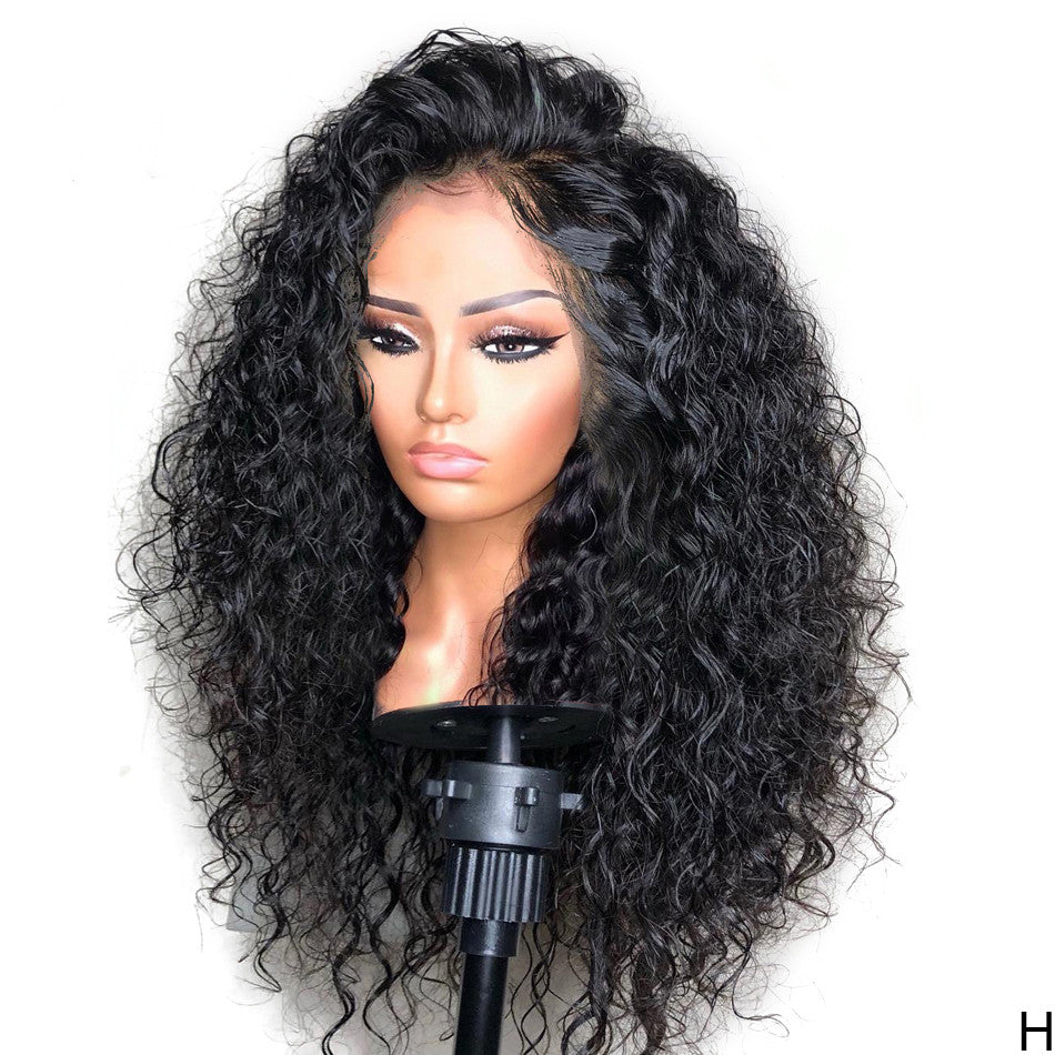 Small Wavy Curly Hair Wig, Elastic Wefting Cap,Hand-Tied Front Lace,Glueless Front Lace Cap,13×6 Front Lace,Combs Ontop & sides, Adjustable strap,1-2 Strands Bleached knots.