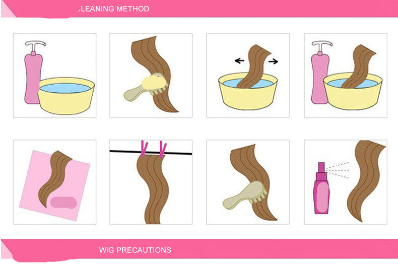 Black And Brown Short Curly Hair.Washable,Can not be Dyed.