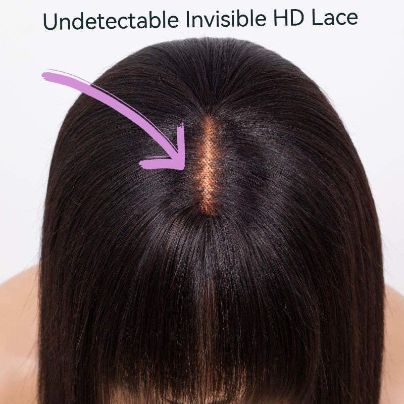 Su Bob's Human Hair Lace Wig, With Invisible HD Lace, Can Be Dyed & Ironed,10 inches,Cap Sizes Small,Medium,Large.