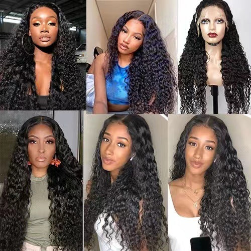 Women's Wigs With Small Curly Hair & Front Lace,Extra Parting Space,Freestyle Edge,Pre- Plucked natural hair Line.12 inches,14 inches,16 inches,18 inches,20 inches,22 inches,24 inches,26 inches,28 inches,30 inches,32 inches.