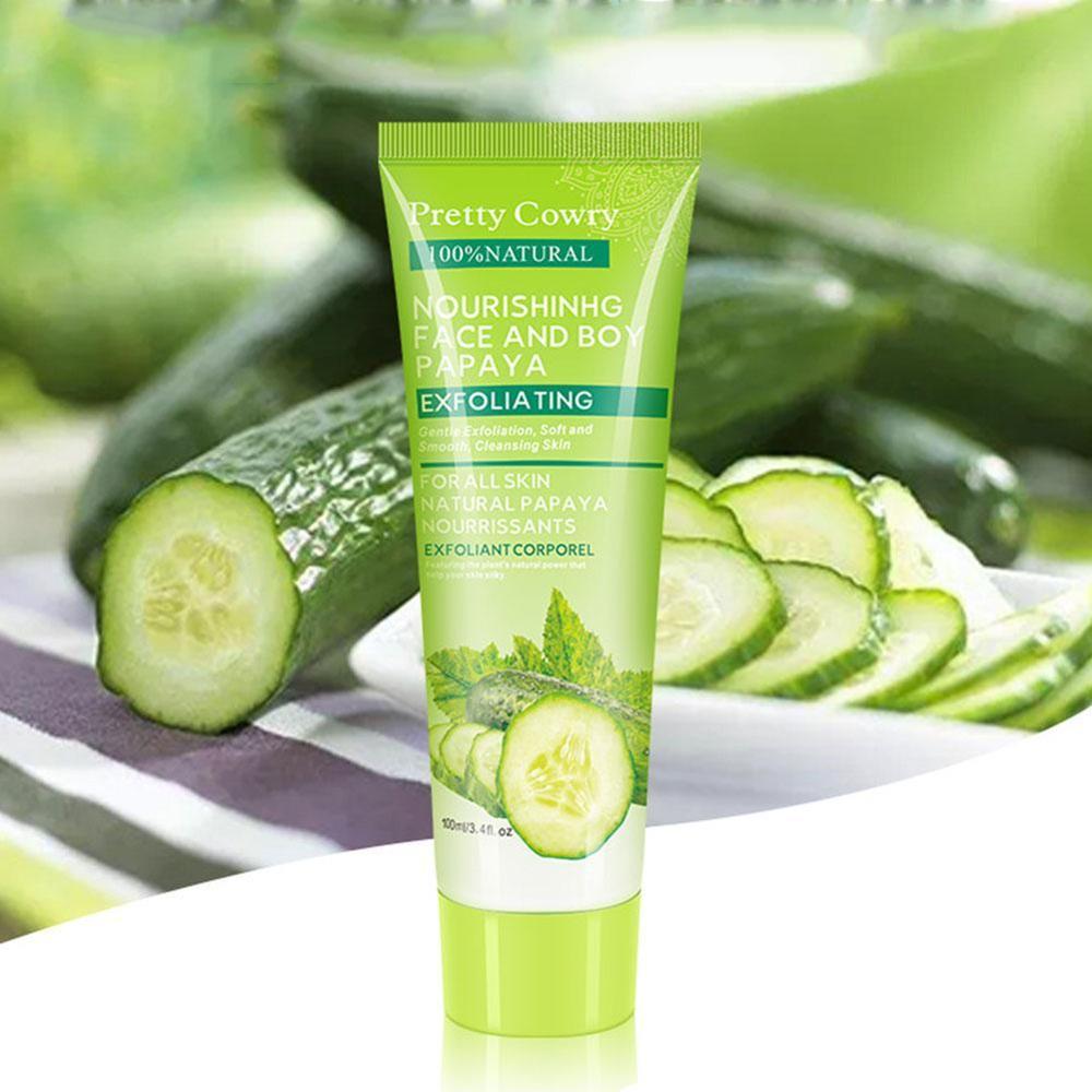 Cucumber/Coconut/Papaya Facial Exfoliating Gel Cream (Dead Skin Removal)