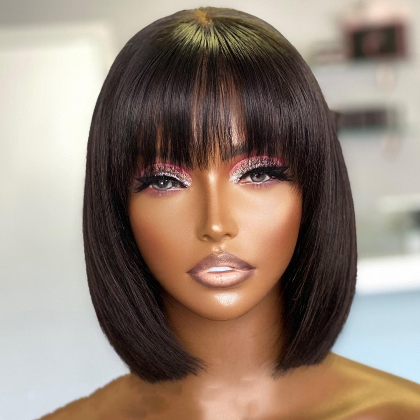 Su Bob's Human Hair Lace Wig, With Invisible HD Lace, Can Be Dyed & Ironed,10 inches,Cap Sizes Small,Medium,Large.